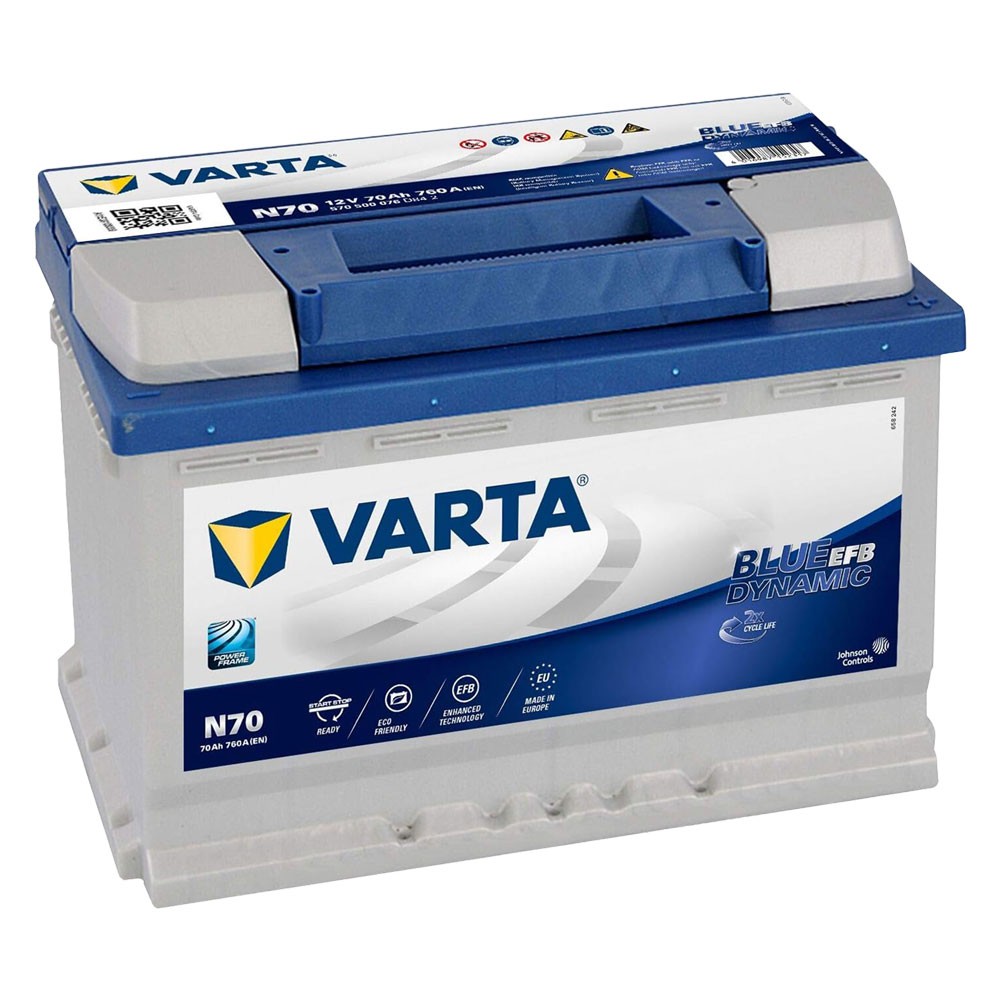 BATTERIA VARTA DYNAMIC EFB N70 70AH 760 AH Specifica per TIPO 1.6 DIESEL - Immagine 2