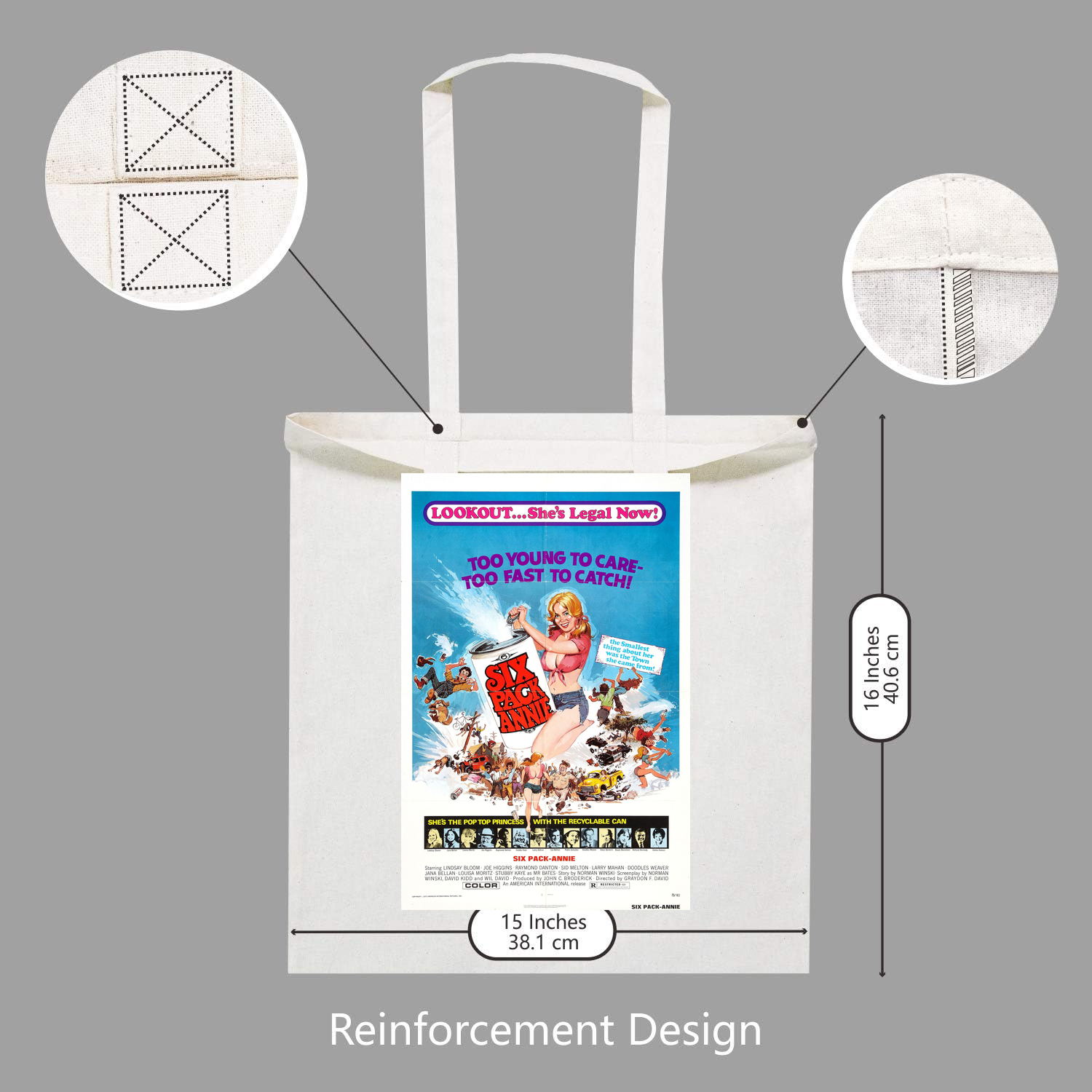 Sixpack Annie 01 Movie Poster Tote Bag Vintage Film Fan Gift