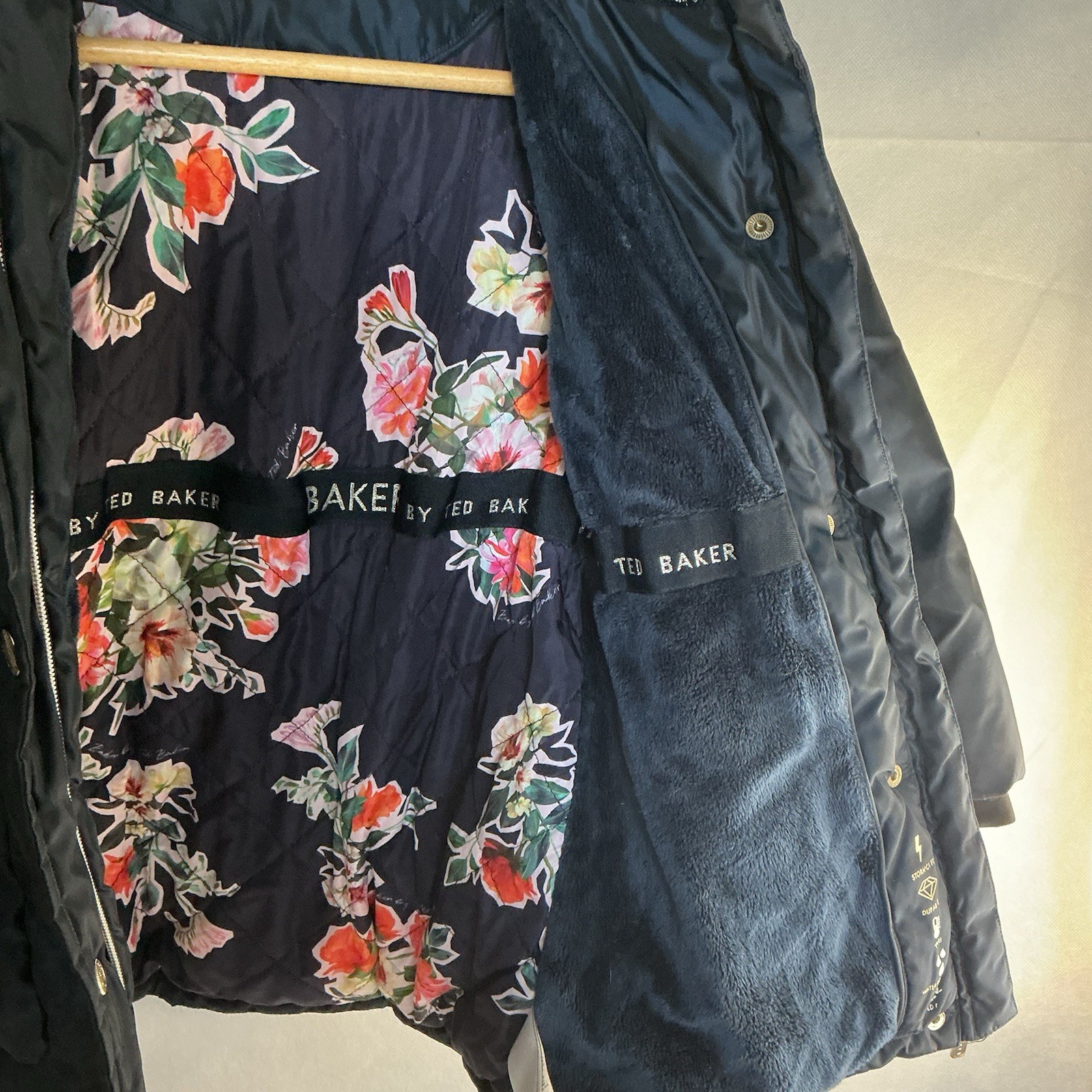 Children Navy Ted Baker Girls Winter Coat Padded Warm Cute Trendy 5-6 Years Blue image 6