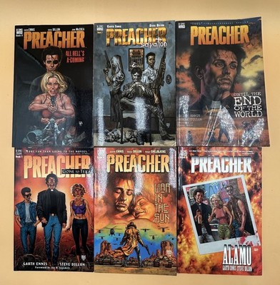 LOT OF 9 PREACHER COMIC BOOKS. 
