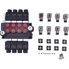 4 Spool Solenoid Hydraulic Control Valve 12v 13gpm 3600psi Sae Ports Open Center