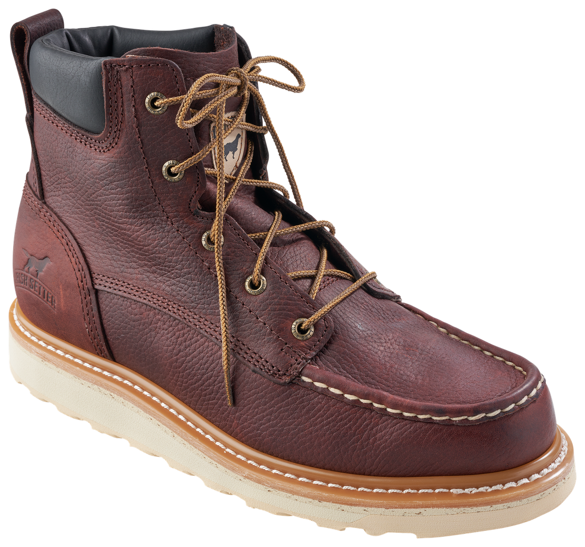 Irish Setter Brown and Black High-Top Boots with Rugged Sole BRAND NEW W/OUT TAG NEW RELEASE — Pipestone An accessible steel toe boot that  main image 4