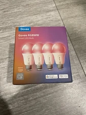 Govee 4-Pack  1000LM RGBWW 9W E26 Smart LED Bulb, H6006
