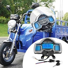 48-72V Electric Tricycle Dashboard  Accessories, Replacement with Lock and 2
