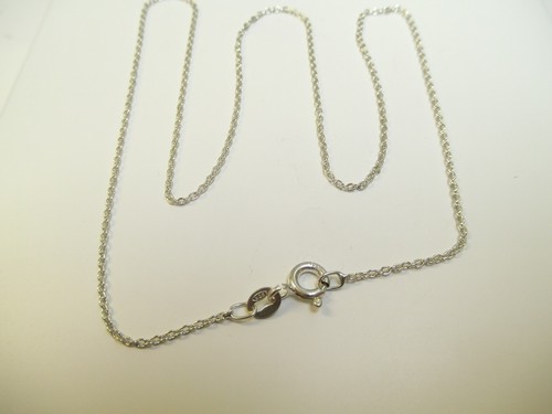 Solid 925 Sterling Silver Trace Chain Necklace 14, 16 or 18 Inch 35, 40 or 45 cm - Picture 2 of 4
