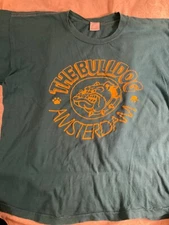 Vintage The Bulldog Amsterdam Logo Tshirt Adult Green Orange XL 80’s