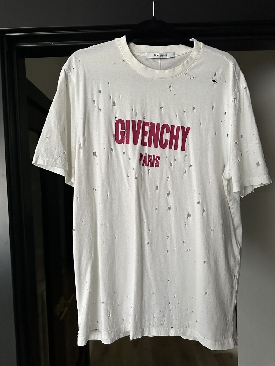 Givenchy Women's White Distressed Logo Cotton T-shirt | eBay Givenchy Women's White Distressed Logo Cotton T-shirt | eBay