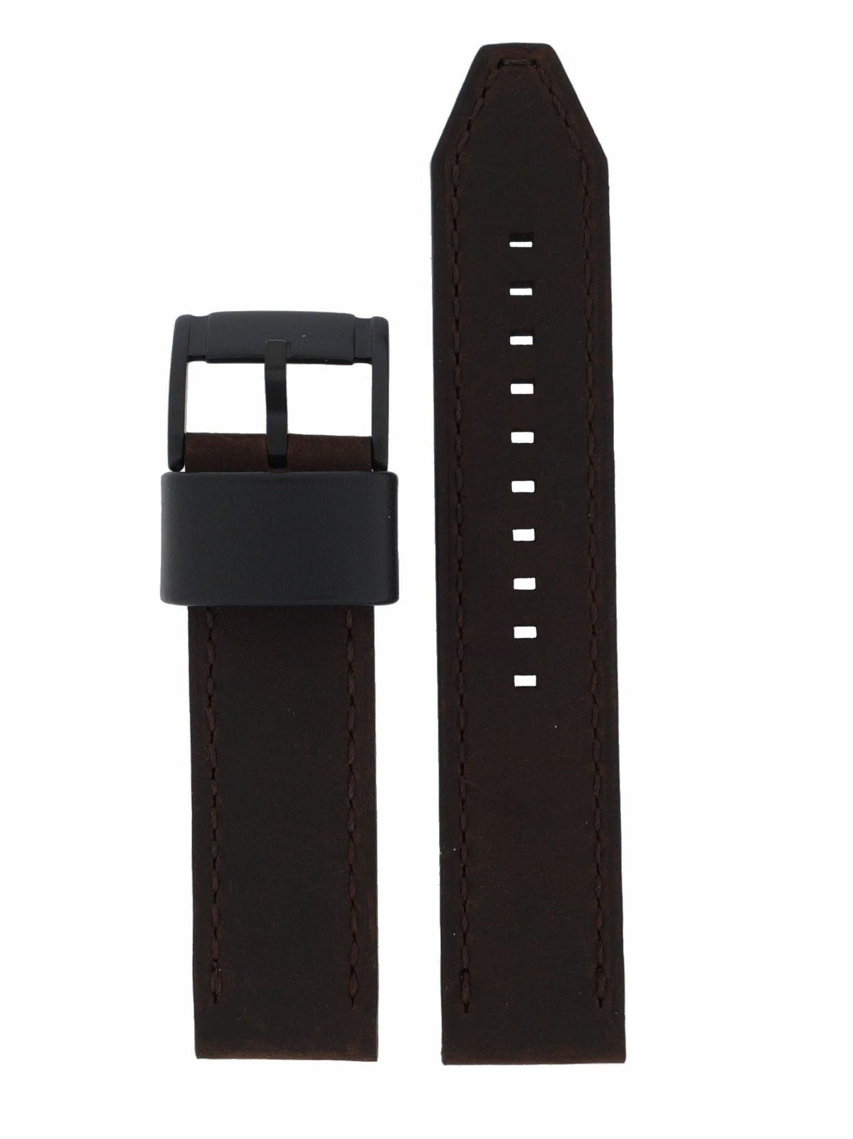 Fossil Ersatzarmband Aus Leder, Braun-Silber – Breite 22 Mm, Modell CH-2986 / LB-CH2986, Mit Schließe