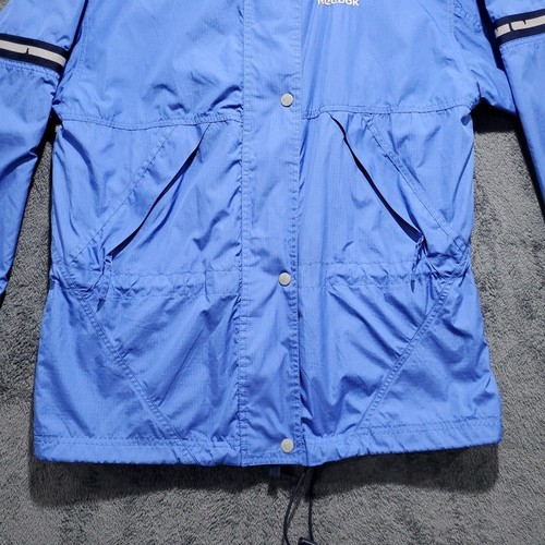Vintage Blue Reebok Hooded Nylon Windbreaker Mens Size XS - Picture 5 of 11