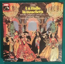 VERDI. UN BALLO IN MASCHERA. 2 CASSETES. ARROYO, DOMINGO, RICARDO MUTI. EMI