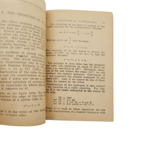 1925 Original Curiosities Of Mathematics Edward Condon Booklet 64 Pages 3.5 x 5" - Picture 3 of 4