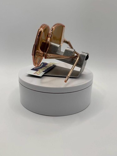 NEW Vintage Oversize Sunglasses Drop Temple Style Crystal Brown Monochrome #830 - Picture 6 of 10