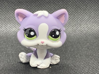 Littlest Pet Shop LPS Authentic 2033 Purple Lavender White Baby Kitten Cat | eBay