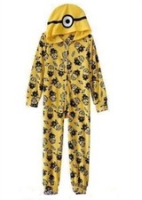 Despicable Me Pajama NEW size 4 Zip-up Hooded Fleece Union Suit Sleeper Pjs NWT