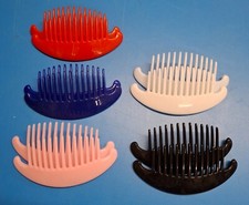 Hair Cincher Clip Banana Comb Ponytail Holders 1980s 5 Sets 5 Colors Unbranded