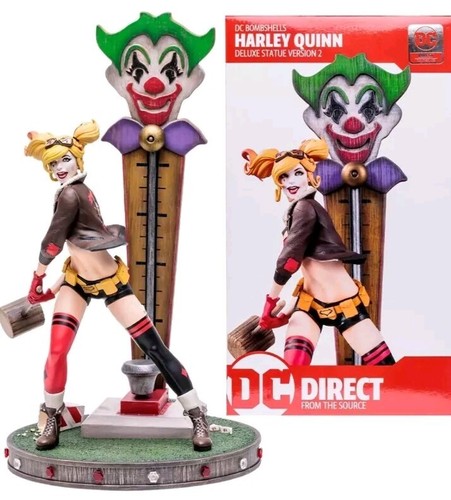 AUTHENTISCHE HARLEY QUINN JOKER DC DIRECT BOMBSHELLS LIMITIERT 5000 DLX STATUE NEUWERTIG