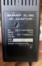 Vintage Genuine Sharp AC Adaptor Calculator Power Cord ORIGINAL MADE IN JAPAN