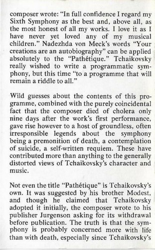 Tchaikovsky Symphony No.6 Pathetique CASSETTE ALBUM Seiji Ozawa Orch De Paris - Picture 8 of 12