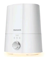 Homech Ultrasonic Cool Mist Humidifier, 2.5L W/Night Light, Whisper Quiet