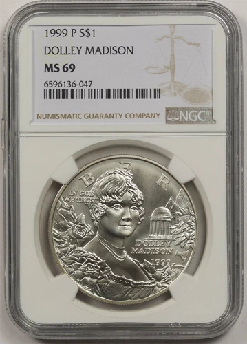 1999-P Dolley Madison $1 NGC MS 69 Modern Commemorative Silver Dollar