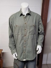 Eddie Bauer mens large tall button up shirt / we1115 R2 T13