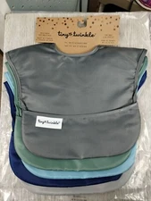 Tiny Twinkle Mess-Proof Easy Bibs 5-Pack, Waterproof