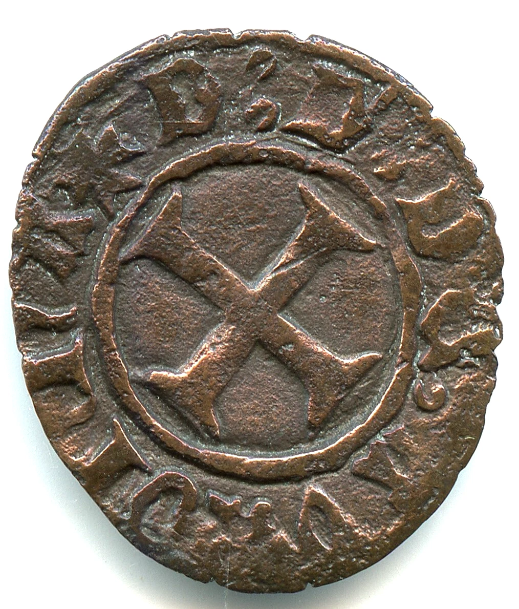monnaie féodale à étudier n°7235 - Photo 2/2
