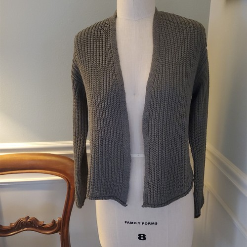 Velvet By Graham & Spencer Open Front Terrrah Cardigan Sweater Sz XS Greige