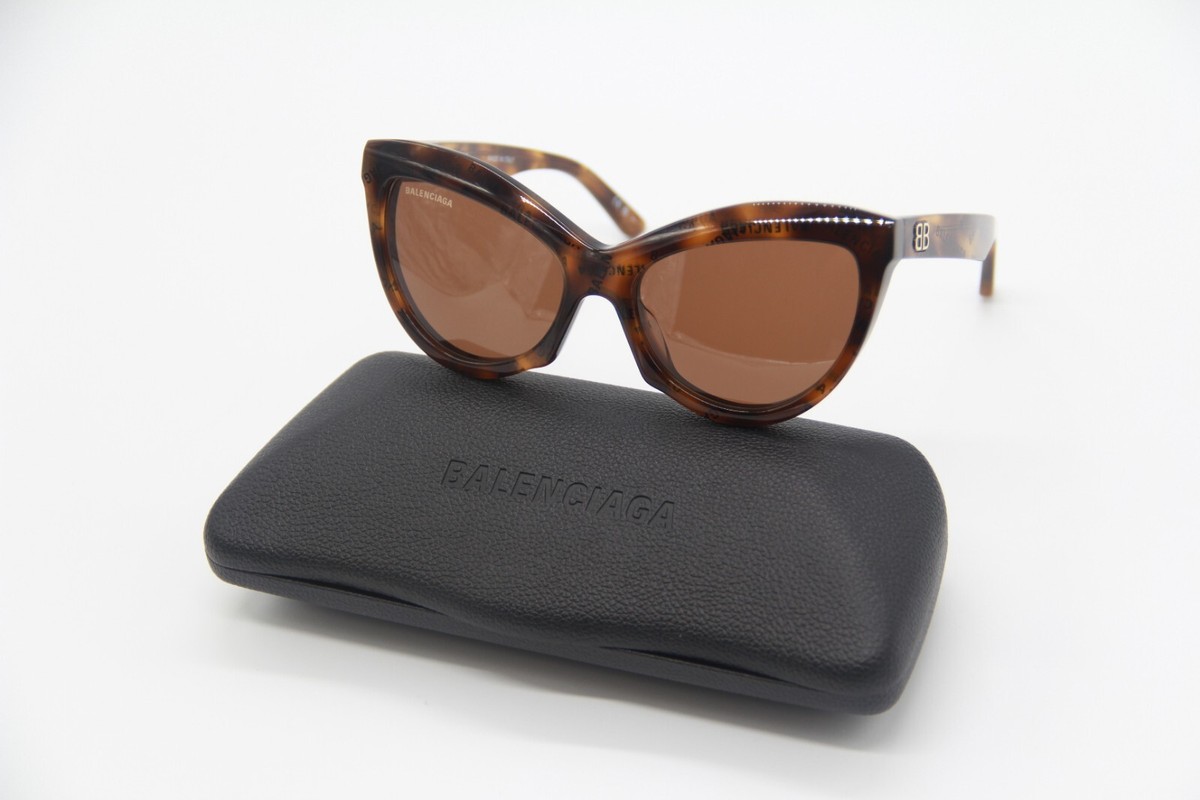 NEW BALENCIAGA BB0217S 002 CAT EYE HAVANA WOMEN