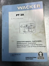 WACKER  Pump   PT3A  OPERATORS & PARTS MANUAL  PT 3A