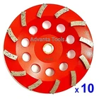 10PK 7” Spiral Turbo Concrete Grinding Cup Wheel - 25/30 Grit Diamond 12seg 7/8”