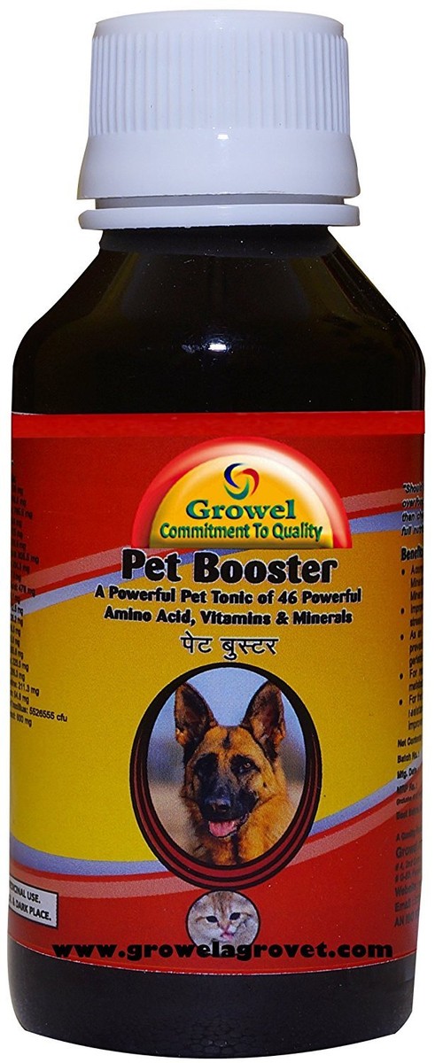 Growel Pet Booster Dog Cat Supplement With 46 Essential Amino