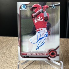 Leonardo Balcazar 2022 Bowman Chrome Draft 1st RC #BCP-179 Rookie Card Autograph