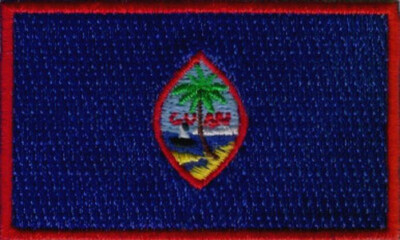 Guam Flag Embroidered Patches 2.5''x1.5''  iron-on