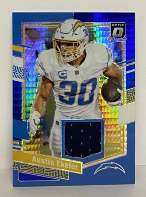 Austin Ekeler 2023 Donruss Optic Threads BLUE HYPER Chargers Patch