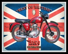BSA GOLD STAR MOTORCYCLE MOTORBIKE GARAGE WORKSHOP METAL PLAQUE TIN SIGN 442