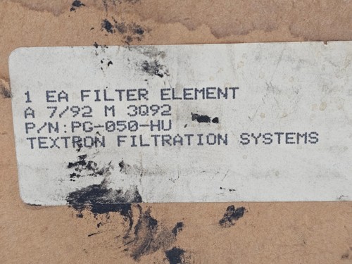 SEALED Genuine Textron PG-050-HU Hydraulic Filter Element, PG050HU - Picture 2 of 6