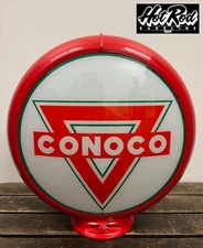 CONOCO Reproduction 13.5" Gas Pump Globe - (Red Body)