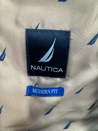 NEW NAUTICA Mens Khaki Tan COTTON ATHLETIC FIT Sport Coat Blazer Jacket 42R - Picture 8 of 10