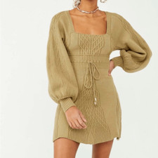 NEW Free people Emmaline Mini Dress Curly Willow Medium