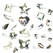 Swarovski Flatback No-Hotfix Rhinestone nail art clear CRYSTAL 001  Pick Shape