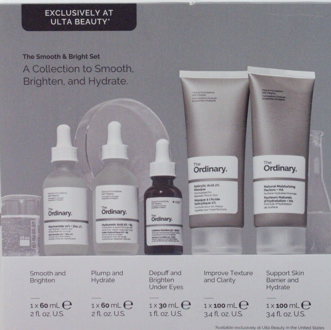 Dowhite 5個セット NEW - The Ordinary The Smooth & Bright 5-Pc. Set - LIMITED