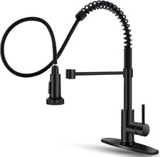 Kitchen Faucet Pull Down Sprayer Stainless Steel Single Handle Pull Out Black