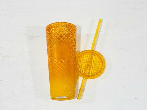 🍍Starbucks 2022 Summer Collection Ombre Mango Jeweled Tumbler Venti 24 oz. - Picture 3 of 3