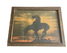 Art Nouveau Framed  John Drescher Western 'End of Trail' Art Print