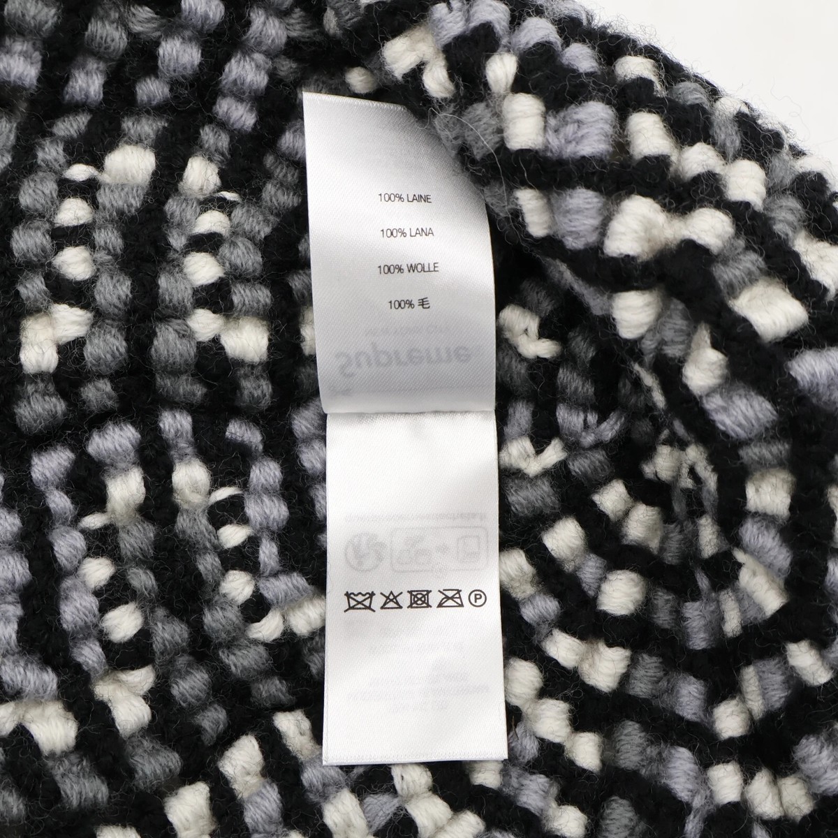Supreme Yarn Applique Beanie Black | eBay