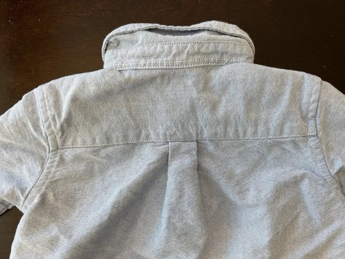 Ralph Lauren Niño Pequeño Niño Camisa Azul Manga Larga Bordada Poni Talla 12M Bebé - Imagen 14 de 18