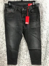 DIESEL Men's Size W34-L32 Black 2006 D Fining Tapered Jeans $195 NWT