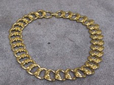 VINTAGE KREMENTZ CHUNKY GOLD OVERLAY STATEMENT NECKLACE 16.5"