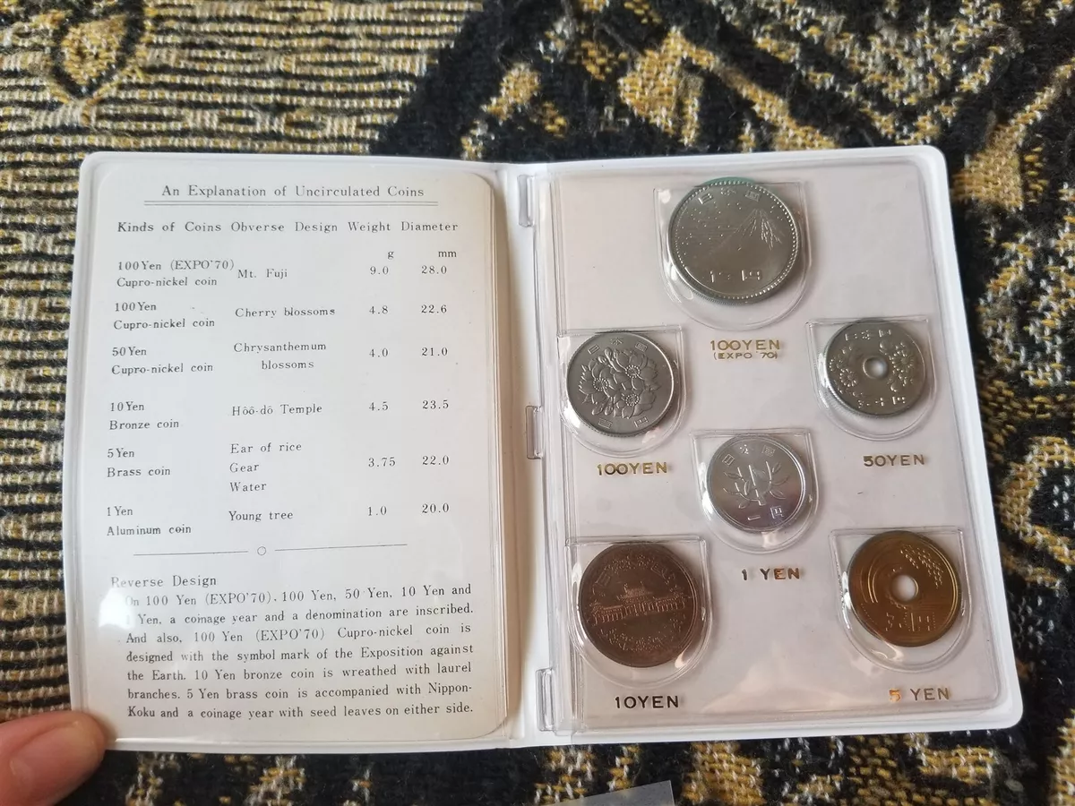 Mint Bureau Ministry of Finance Japan 1970 - Uncirculated Set in Wallet - ii